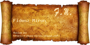 Fidesz Miron névjegykártya